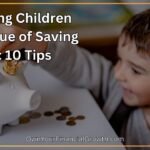 young child with smile on face while putting coin into piggy bank for savings